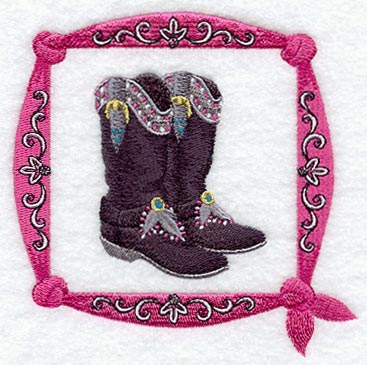 Cowgirl Boot Bandana Square