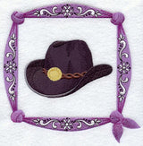 Cowboy Hat Bandana Square