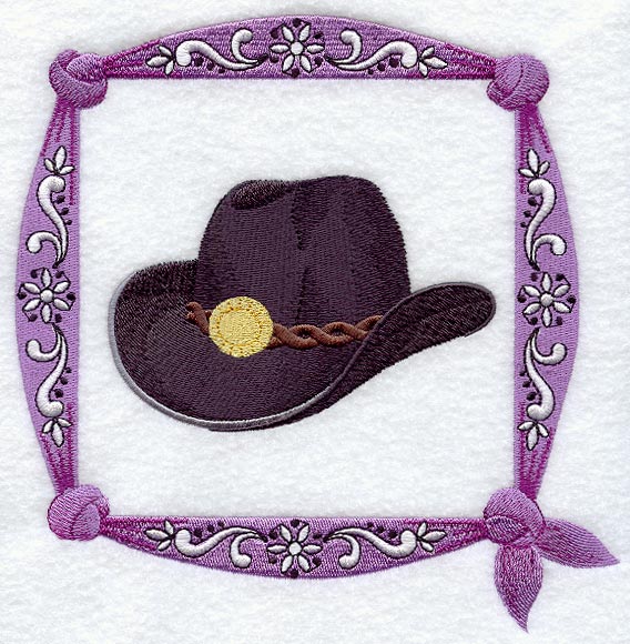 Cowboy Hat Bandana Square