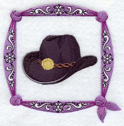 Cowboy Hat Bandana Square