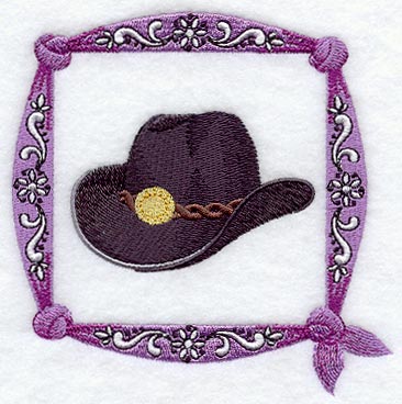 Cowboy Hat Bandana Square