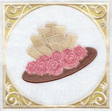 Victorian Hat and Roses with Frame