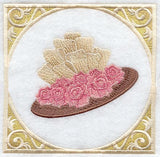 Victorian Hat and Roses with Frame