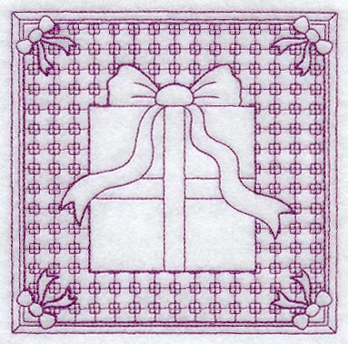 Wrapped Gift Square (Trapunto)