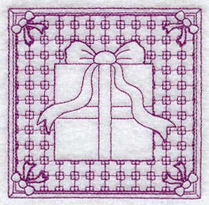 Wrapped Gift Square (Trapunto)