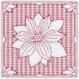 Poinsettia Square (Trapunto)