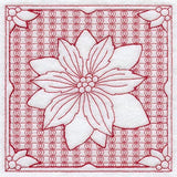Poinsettia Square (Trapunto)