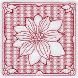 Poinsettia Square (Trapunto)