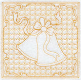 Christmas Bells Square (Trapunto)
