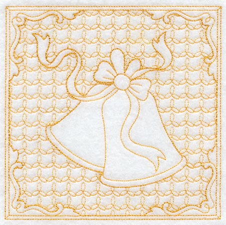 Christmas Bells Square (Trapunto)
