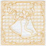 Christmas Bells Square (Trapunto)