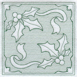 Holly Square (Trapunto)