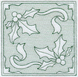 Holly Square (Trapunto)