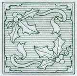 Holly Square (Trapunto)