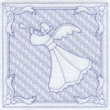 Trumpeting Angel Square (Trapunto)