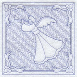Trumpeting Angel Square (Trapunto)