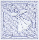 Trumpeting Angel Square (Trapunto)