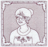 Mrs. Claus Square (Trapunto)