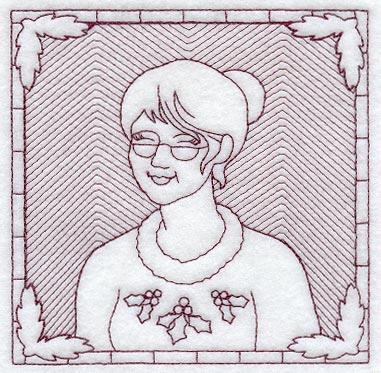 Mrs. Claus Square (Trapunto)