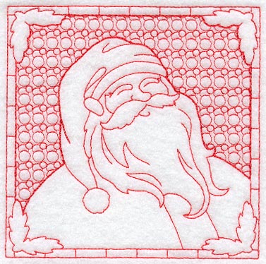 Santa Claus Square (Trapunto)