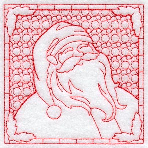 Santa Claus Square (Trapunto)
