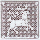 Reindeer Square (Trapunto)
