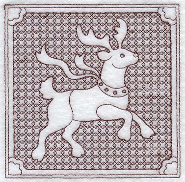 Reindeer Square (Trapunto)