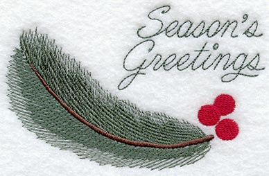 Season's Greetings and Pine Bough (Cardstock)