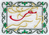 Ornate Reindeer with Holly Swirls