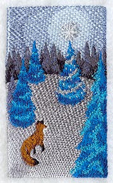 Fox and Christmas Tree (Cardstock)