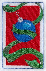 Christmas Bulb and Ribbon (Cardstock)