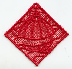 Christmas Bulb Ornament (Lace)