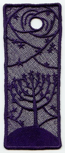 Menorah Tree Bookmark (Lace)