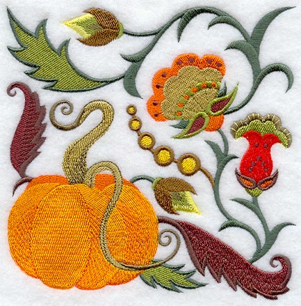Jacobean Pumpkin Square