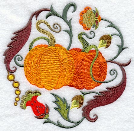 Jacobean Pumpkin Circle