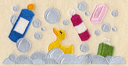 Rubber Ducky and Bubbles Rectangle