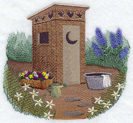 Flowers and Outhouse (Day)