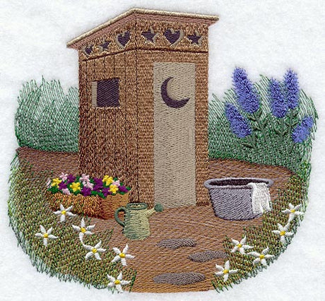 Flowers and Outhouse (Day)