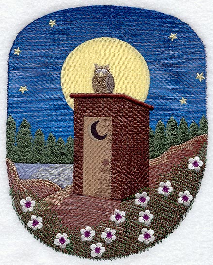 Owl and Outhouse (Night)