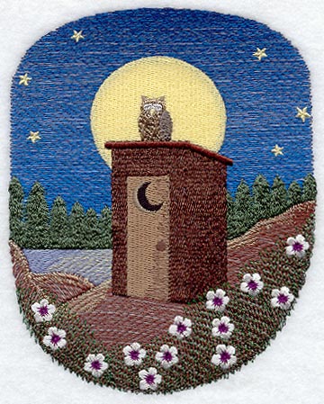 Owl and Outhouse (Night)