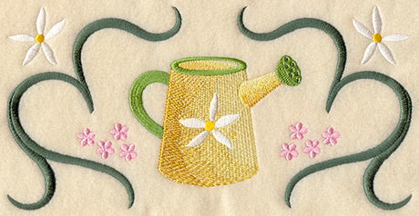 Flowers and Watering Can Rectangle