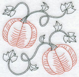 Pumpkin Square (Redwork)