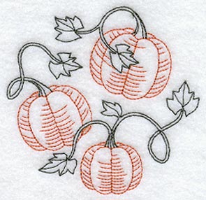 Pumpkin Circle (Redwork)