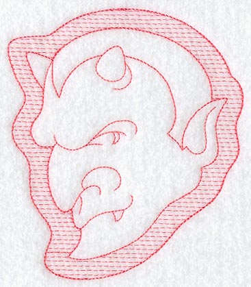 Devil Profile (Trapunto)