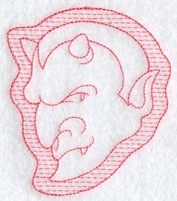 Devil Profile (Trapunto)