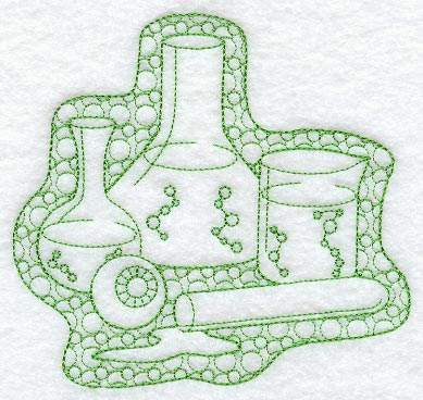 Laboratory Beakers (Trapunto)