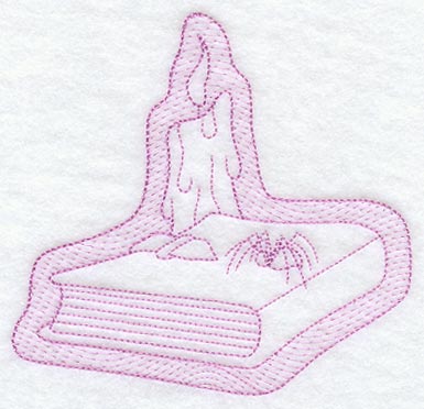 Spell Book with Spider and Candle (Trapunto)