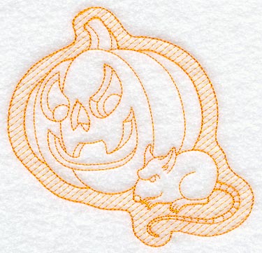 Jack-o-Lantern and Rat (Trapunto)