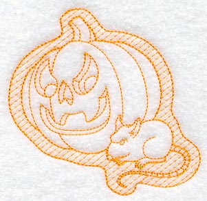 Jack-o-Lantern and Rat (Trapunto)