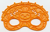 Candy Corn and Pumpkin Mask - Large (Lace)